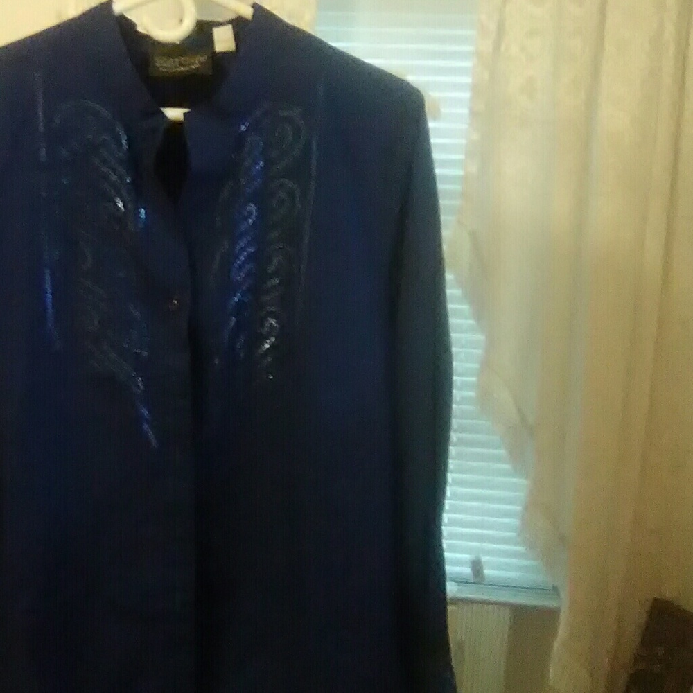 Bob Mackie long sleeve blouse